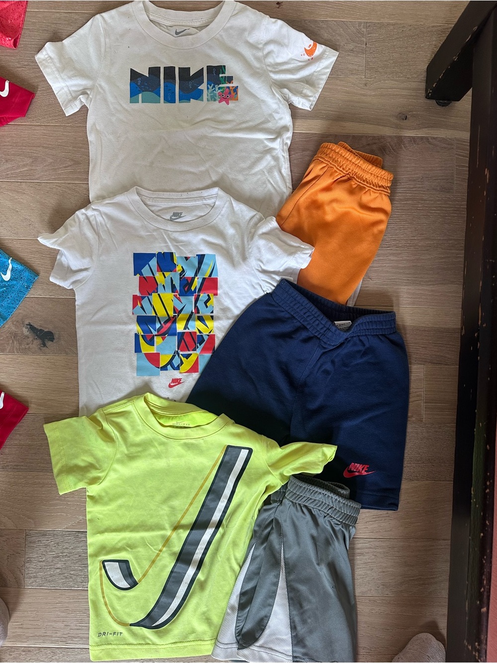 Nike White Graphic Tee with Multicolor Logo - White
